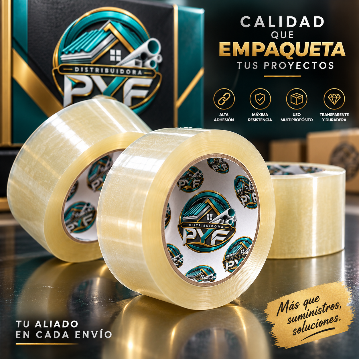 Cinta adhesiva transparente Distribuidora PYF